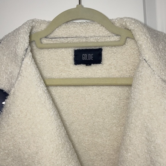 Sherpa lined cropped floral Goldie jacket - Picture 2 of 3